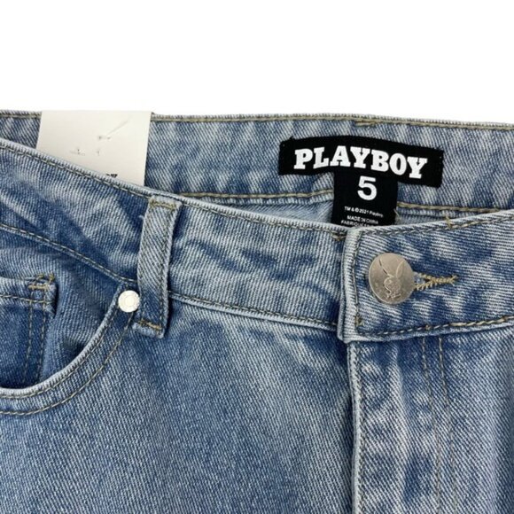 NWT PLAYBOY Distressed Straight Leg Jean Sz Small - Picture 5 of 10
